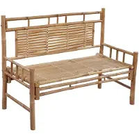 vidaXL Banc de jardin avec support 120 cm bambou - Bancs de jardin
