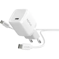 EPICO PD Charger Bundle (30 W, 1 portion), Chargeur USB, Blanc