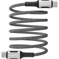 Havit CB6297 - Câble magnétique USB type C vers USB type C, 1m (noir)