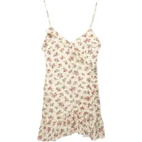 Pull&Bear Robe d’été écru / vert / rose ancienne