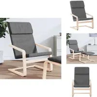 vidaXL Fauteuil Relax Tissu gris foncé - Fauteuil