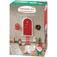 Moses Calendrier de l'Avent - Kit de décoration de porte ("Tür"): Ensemble complet de 9 pièces, incluant une sélection d'idées. Fabriqué en bois et en plastique. Présenté dans une boîte cadeau