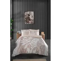 L'essentiel Maison , 480, ensemble housse de couette double, crème, 100 % POLYESTER MICROSATIN, 200 x 220 cm