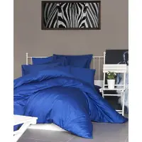 L'essentiel Maison , De Dark Blue, ensemble housse de couette king size en satin (FR), bleu foncé, 100 % satin de coton, 240 x 220 cm