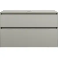 Burgbad Lin20 meuble sous-lavabo avec plan de toilette, 2 tiroirs, 1002x552x661mm, WXOD100F5352