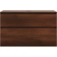Burgbad Lin20 meuble sous-lavabo avec plan de toilette, 2 tiroirs, 1002x552x661mm, WXOD100F5359