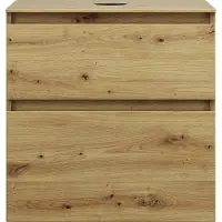 Burgbad Lin20 Meuble sous-lavabo avec plan de toilette, 2 tiroirs, 602x487x661mm, WWYI060F5353