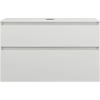 Burgbad Lin20 meuble sous-lavabo avec plan de toilette, 2 tiroirs, 1002x552x661mm, WXOD100F5363