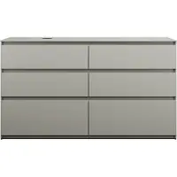 Burgbad Lin20 meuble sous-lavabo avec plan de toilette, découpe de la cuve à gauche, 6 tiroirs, 1602x552x900mm, SGRB160LF5352