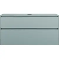 Burgbad Lin20 meuble sous-lavabo avec plan de toilette, 2 tiroirs, 1202x552x661mm, WXOD120F5395