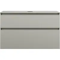 Burgbad Lin20 meuble sous-lavabo avec plan de toilette, 2 tiroirs, 1002x487x661mm, WWYI100F5352