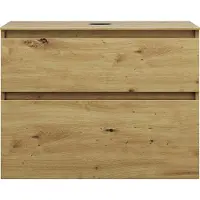 Burgbad Lin20 meuble sous-lavabo avec plan de toilette, 2 tiroirs, 802x487x661mm, WWYI080F5353