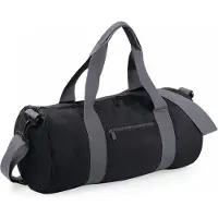Bagbase Sac de voyage toile - 20 L - Varsity Barrel Bag - BG140 - noir et graphite