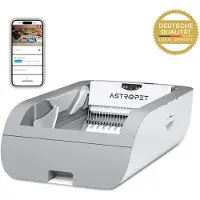 AstroPet Bac à litière autonettoyant avec protection anti-pincement et neutralisation des odeurs, contrôle par application, grand espace, compatible avec les chats lourds