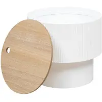 Atmosphera Table basse avec rangement ENOLA, ronde, Ø 38.5 cm