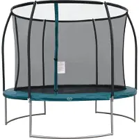 Axi Trampoline Boston rond avec filet Ø 305 cm en vert | Trampoline Inground & Onground pour enfants avec entourage | Pour le jardin / l'extérieur