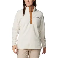 Columbia Benton Springs Ii Snap Half Zip Fleece Beige 2XL Femme