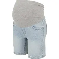 Mamalicious Oslo Slim Fit Maternity Denim Shorts Bleu M Femme