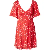 Roxy Mercado Crinkle Short Sleeve Short Dress Rouge XS Femme