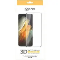 Prio Film d'écran en verre d'une dureté de 9H (1 pcs, Samsung Galaxy S23 Ultra), Téléphone portable : film de protection, Noir