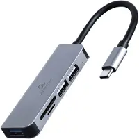 Gembird USB Typ-C 3-Port-Hub (USB3.1 + USB 2.0) Kartenl.