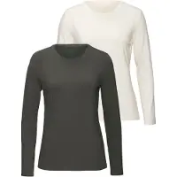 LASCANA T-shirt écru / gris