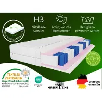 MARPUR - Matelas à ressorts ensachés 80x200, modèle Paris, 7 zones de confort, fermeté H3/H4, hauteur 21 cm