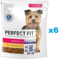 Perfect Fit Adult 1+ Croquettes complètes pour chiens adultes de petites races, riches en poulet 6x825g