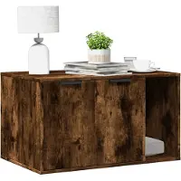 vidaXL Bac à litière Chêne fumé 80x50x45 cm Bois composite