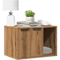 vidaXL Bac à litière Artisan-Chêne 60x40x40 cm Bois composite