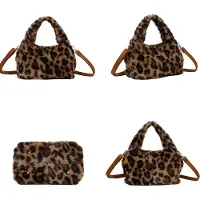 Gallantry Paris Gallantry, sac à main pour femme avec bandoulière amovible en fourrure, camel