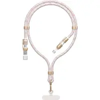 Dudao Câble 4-en-1 L20MAX, cordon USB-A, USB-C, Lightning PD QC 65W 1,5 m - rose