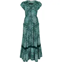Apricot Robe vert / jade / noir / blanc