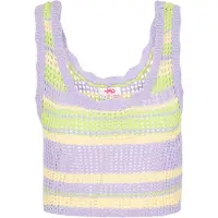 Mymo Tops en tricot 'Spring Summer' jaune clair / vert clair / lilas