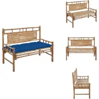 vidaXL Banc de jardin avec support 120 cm bambou - Bancs de jardin