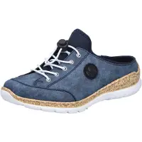 Rieker Chaussures de plage pour femmes, modèle sandale, couleur bleue, pour un usage quotidien