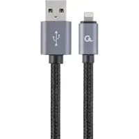Gembird CCB-mUSB2B-AMLM-6 8-Pin Kabel mit Metallanschlüssen, 1,8 m, schwarz