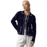 Trendyol Cardigan écru / indigo
