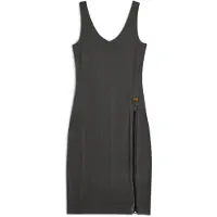 G-Star pour femme. D26593-E040-B564 Robe asymétrique zippée surteinte noire (XL), Casuel, Sans manches / bretelles, Le coton biologique, Dur