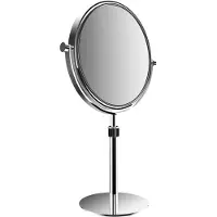 Frasco Miroir de toilette sur pied, rond, diamètre 20,1 cm, réglable en hauteur, grossissement 5x
