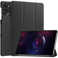 Just in Case PU-Leder Book Hülle Schwarz Lenovo Tab Legion (3rd Gen) (Lenovo Idea Tab Pro), Étui pour tablette, Noir