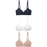 Next Soutien-gorge beige / bleu marine / blanc