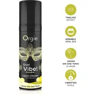 Orgie Dual Vibe - Vibromasseur liquide unisexe - Gin Tonic (15ml)
