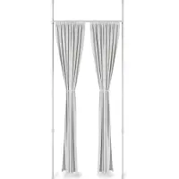 Umbra Anywhere Rod tringle à rideaux, tringle télescopique mobile, tringle à rideaux à pince, blanc, acier, 1012718-660-REM