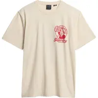 Superdry pour homme. M1012113A Trade Tools T-shirt ample crème blanc (M), Casuel, Coton, Manche courte