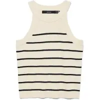 Vero Moda Tops en tricot 'SABA' beige clair / noir