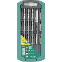 Wolfcraft 1 Bit-Box 2K, Solid 17 pcs. SL,PH,PZ,T (Torx TX)