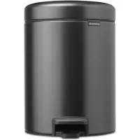 Brabantia atkritumu tvertne ar pedāli NewIcon, 5L, Confident Grey