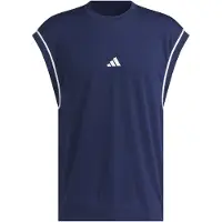 Adidas T-Shirt fonctionnel 'All-World' bleu marine / blanc