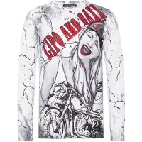 Cipo & Baxx T-Shirt gris / rouge / blanc